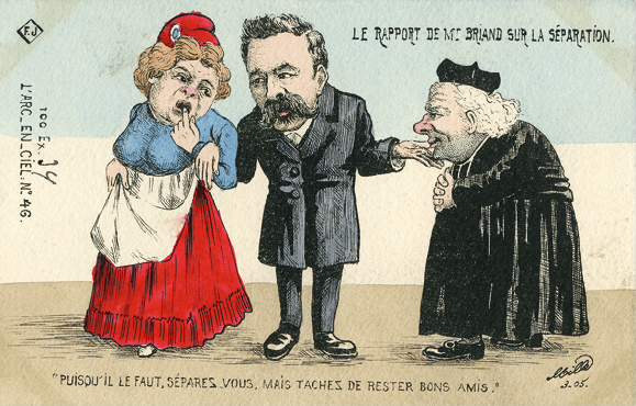 Caricature sur la séparation de l'Etat et de l'Eglise